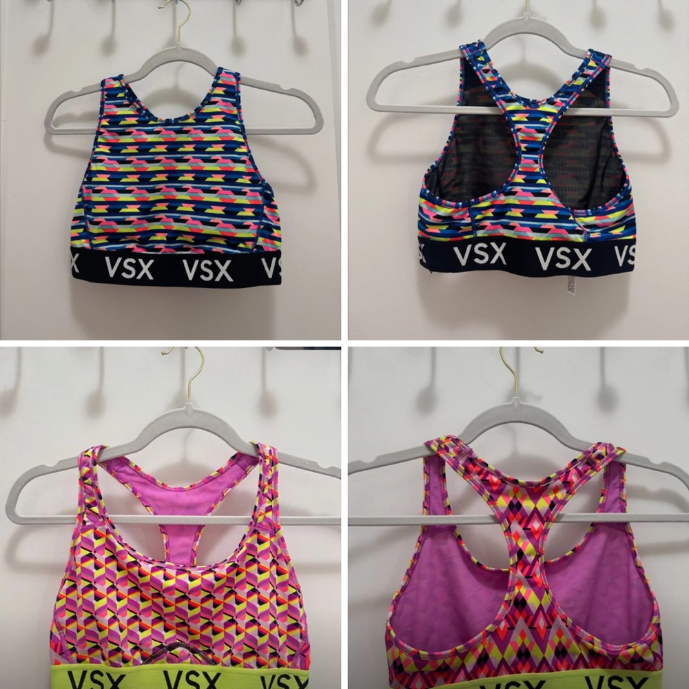 VSX Multicolor Patterned Sports Bras Bundle size M